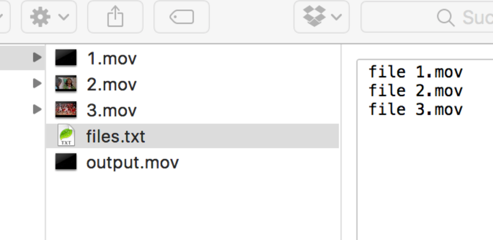 Inhalt der Textdatei für ffmpeg